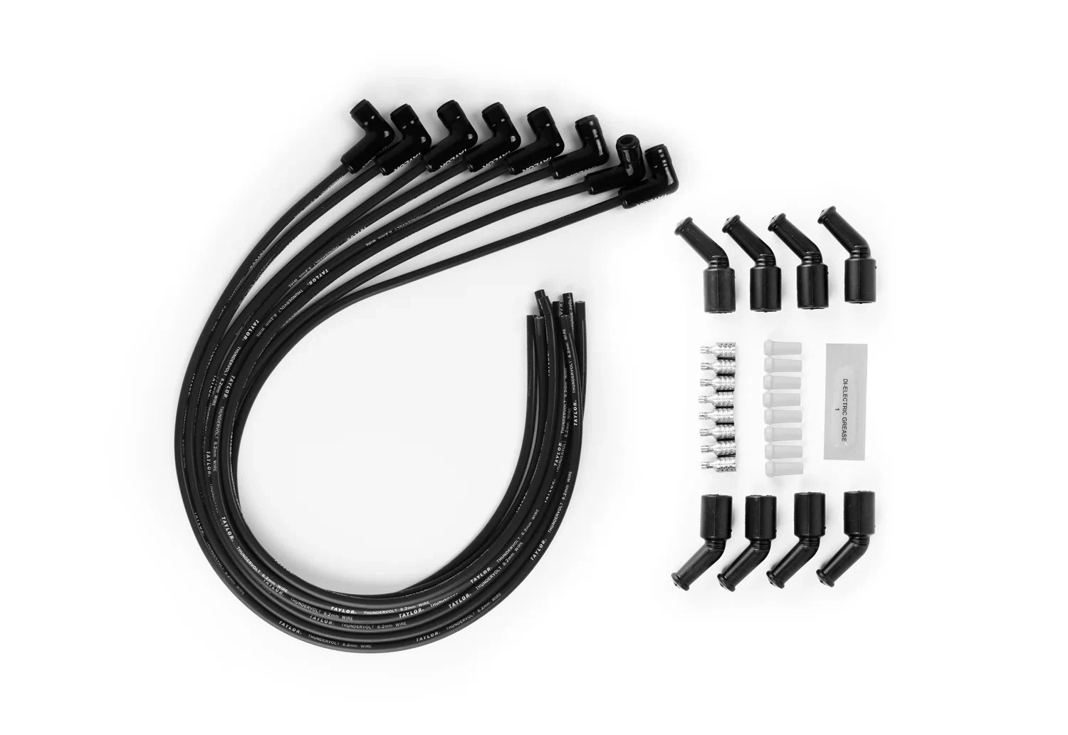 Spark Plug Wire Set Universal Silicone ThunderVolt 8.2mm 90_ 40 ohm_ft 85061-B